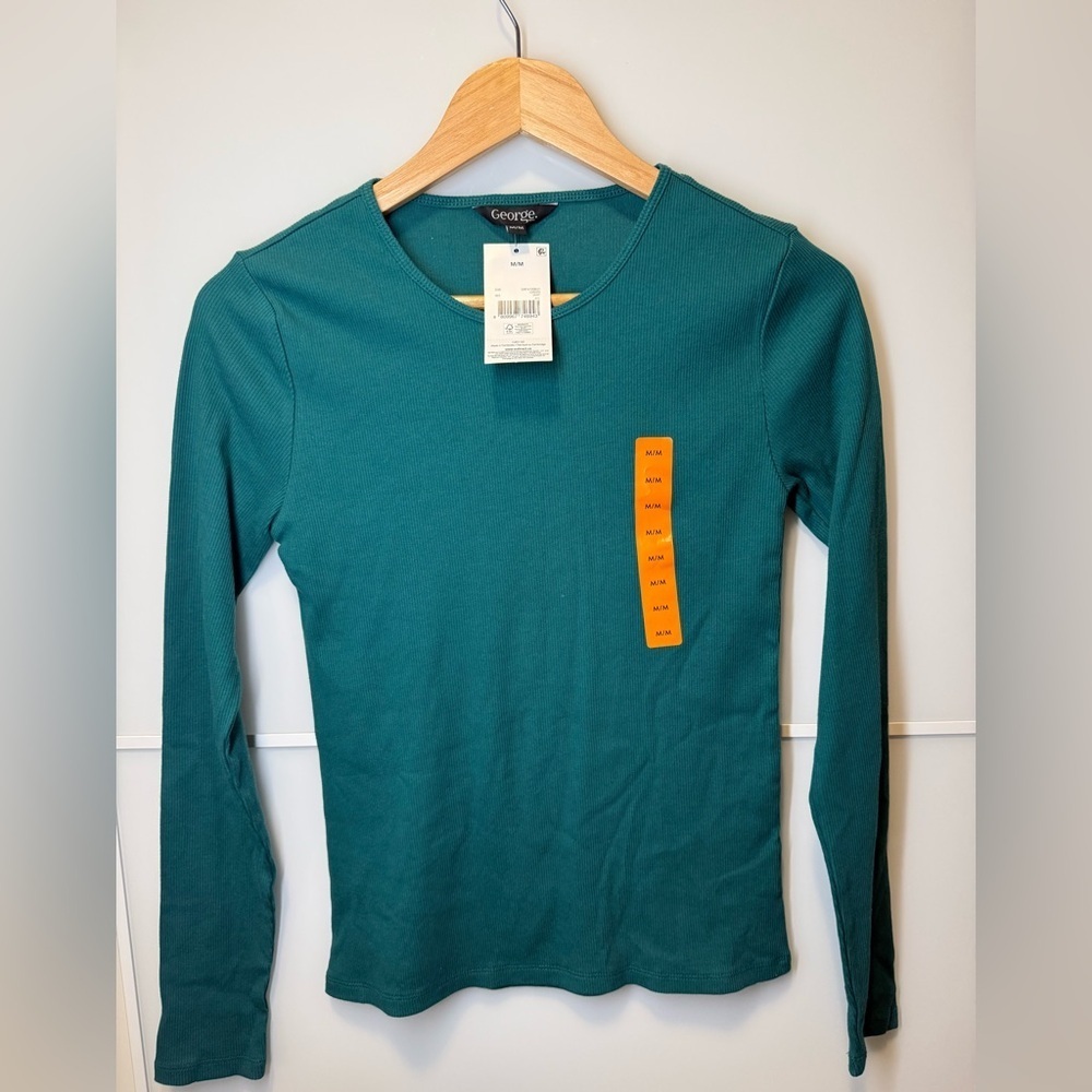 💸CLEARANCE 4/$15💸 George Teal Ribbed Knit Top